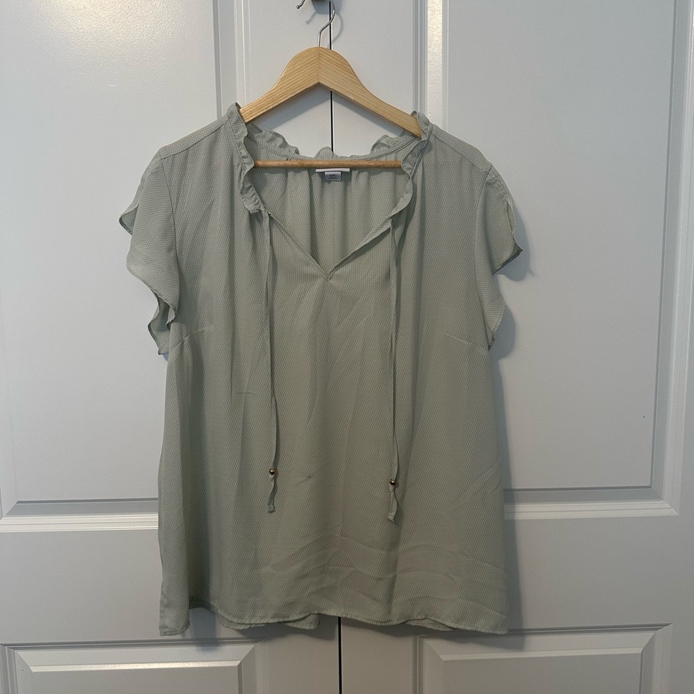 Liz Claiborne Women’s Mint Green Top with Tassels - XXL